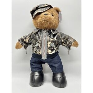 1998 Grease On Ice Tour Bear Faux Leather Jacket Hat Feld Entertainment Rare